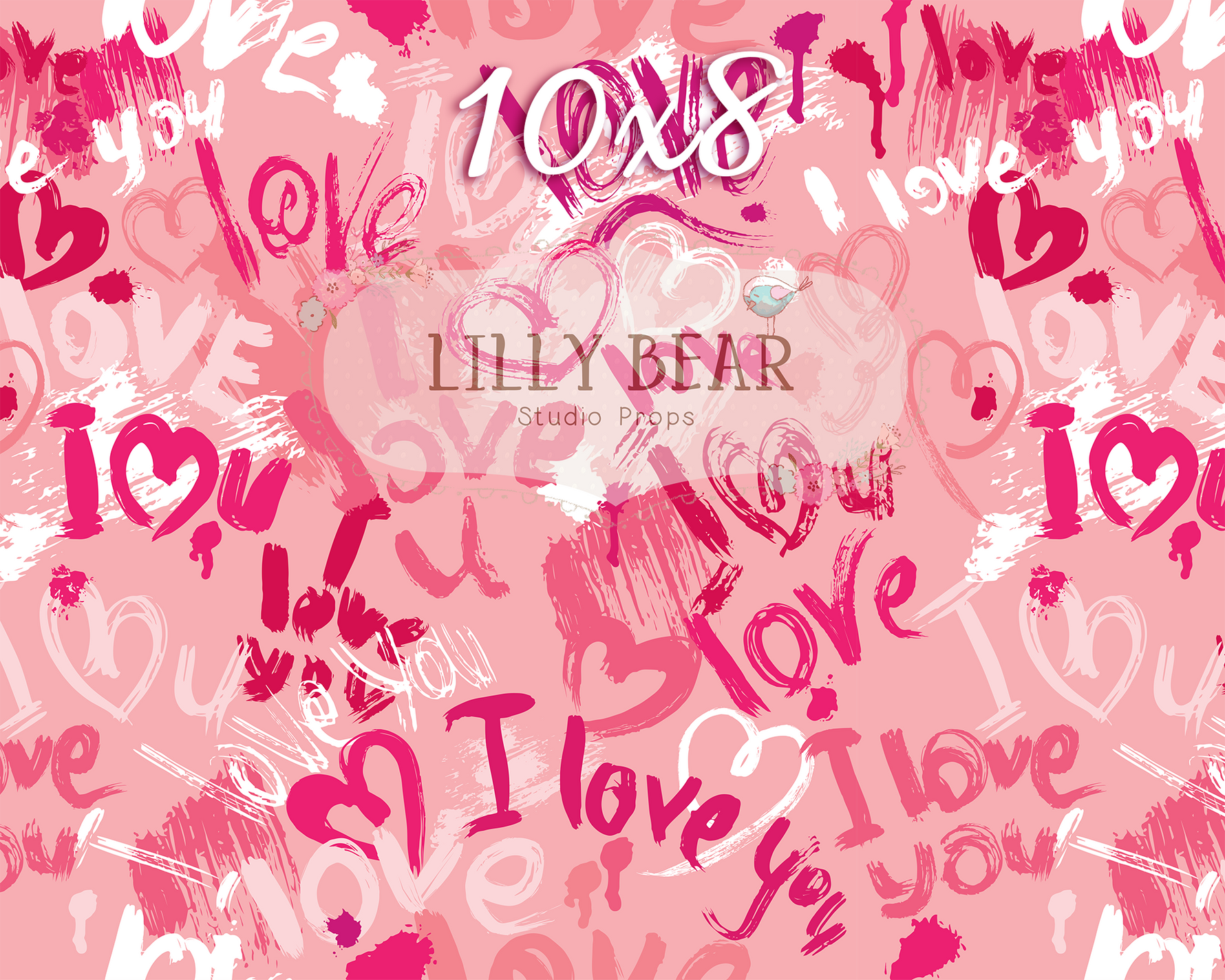 Graffiti Love by Lilly Bear Studio Props sold by Lilly Bear Studio Props, FABRICS - graffiti - heart love - hearts - i