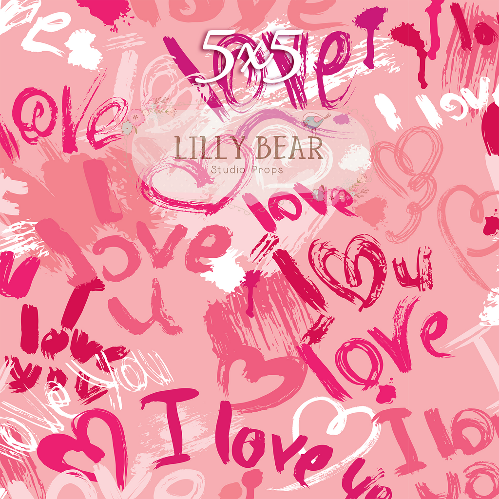 Graffiti Love by Lilly Bear Studio Props sold by Lilly Bear Studio Props, FABRICS - graffiti - heart love - hearts - i