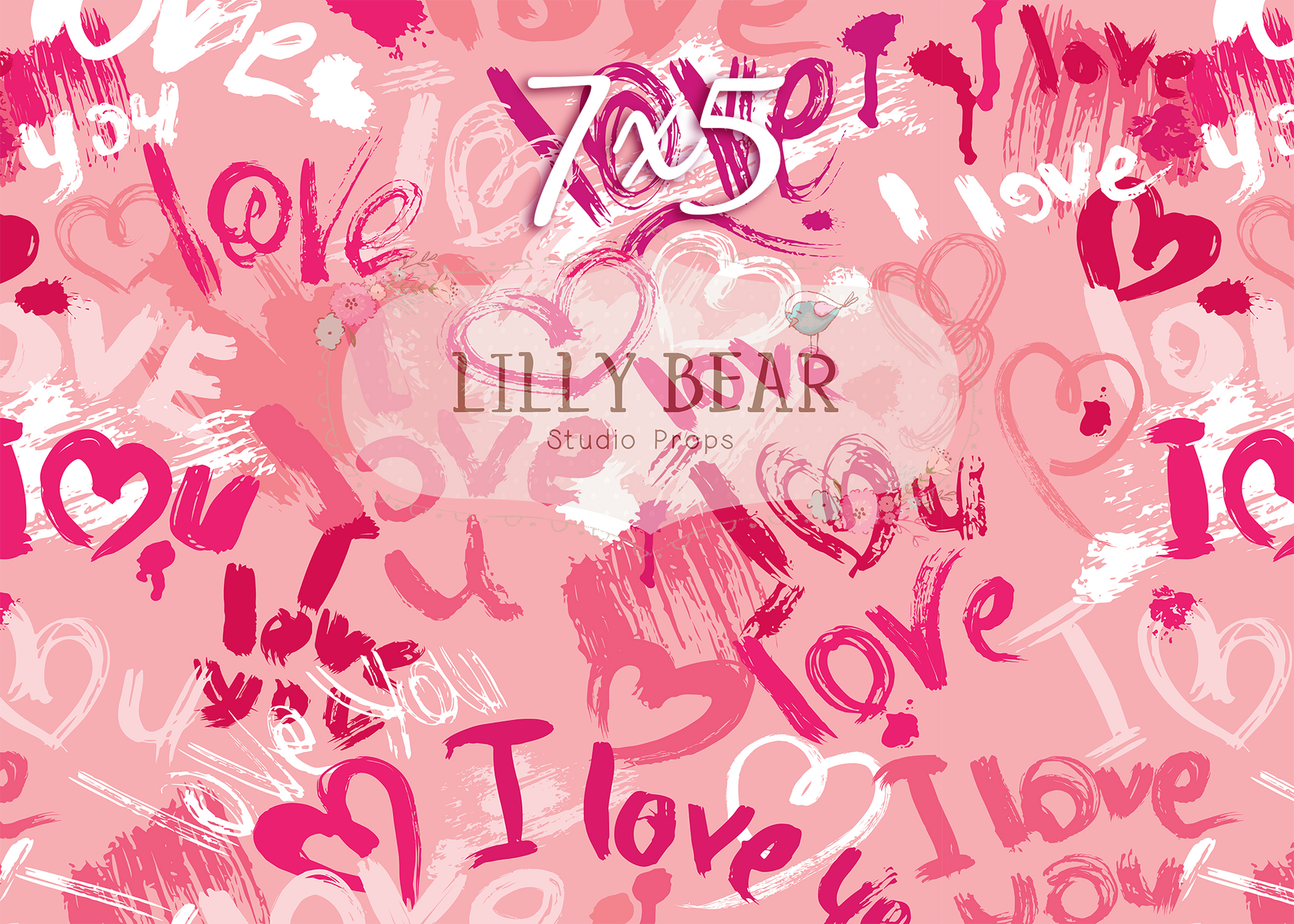 Graffiti Love by Lilly Bear Studio Props sold by Lilly Bear Studio Props, FABRICS - graffiti - heart love - hearts - i