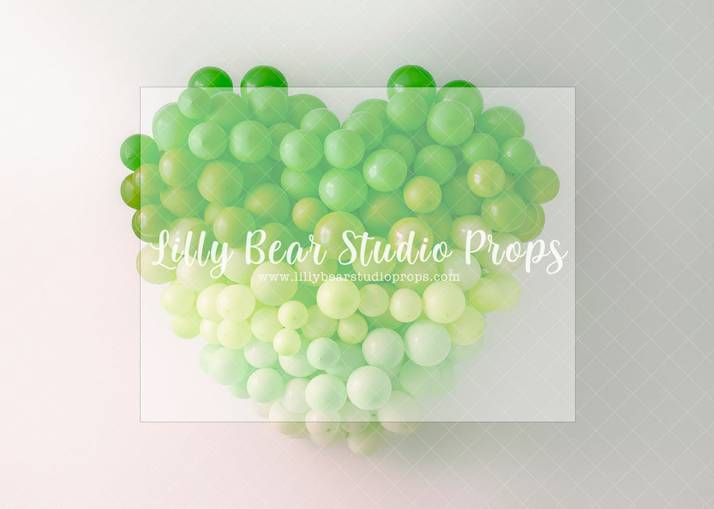 Green Balloon Love - Lilly Bear Studio Props, balloon flowers, balloon wall, balloons and flowers, blooming flowers, cake smash, floral pink, flower garden, flowers, gold balloons, heart balloon, hearts, ombre, ombre heart, pastel, pink and gold balloons, pink and white, pink and white balloons, pink balloons, pink floral, pink flower, pink flowers, pink hearts, pink white and gold, spring flowers, valentine's, valentine's day, white balloons