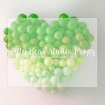 Green Balloon Love - Lilly Bear Studio Props, balloon flowers, balloon wall, balloons and flowers, blooming flowers, cake smash, floral pink, flower garden, flowers, gold balloons, heart balloon, hearts, ombre, ombre heart, pastel, pink and gold balloons, pink and white, pink and white balloons, pink balloons, pink floral, pink flower, pink flowers, pink hearts, pink white and gold, spring flowers, valentine's, valentine's day, white balloons