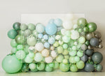 Green Balloon Wall - Lilly Bear Studio Props, blue balloon, blue balloon garland, blue balloon wall, blue balloons, blue green, eucalyptus, eucalyptus balloon, eucalyptus balloon arch, eucalyptus birthday, eucalyptus garden, Fabric, FABRICS, green and blue, green balloon wall, green balloons, green wall, greenery, pastel green, pastel green balloons