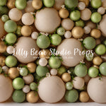 Green & Gold Floral Balloon Wall - Lilly Bear Studio Props, balloon, balloon arch, balloon flowers, balloon garland, balloon wall, balloons, boho greenery, gold balloons, green and gold balloons, green balloons, green palms, greenery, jungle, jungle balloon wall, jungle balloons, jungle wall