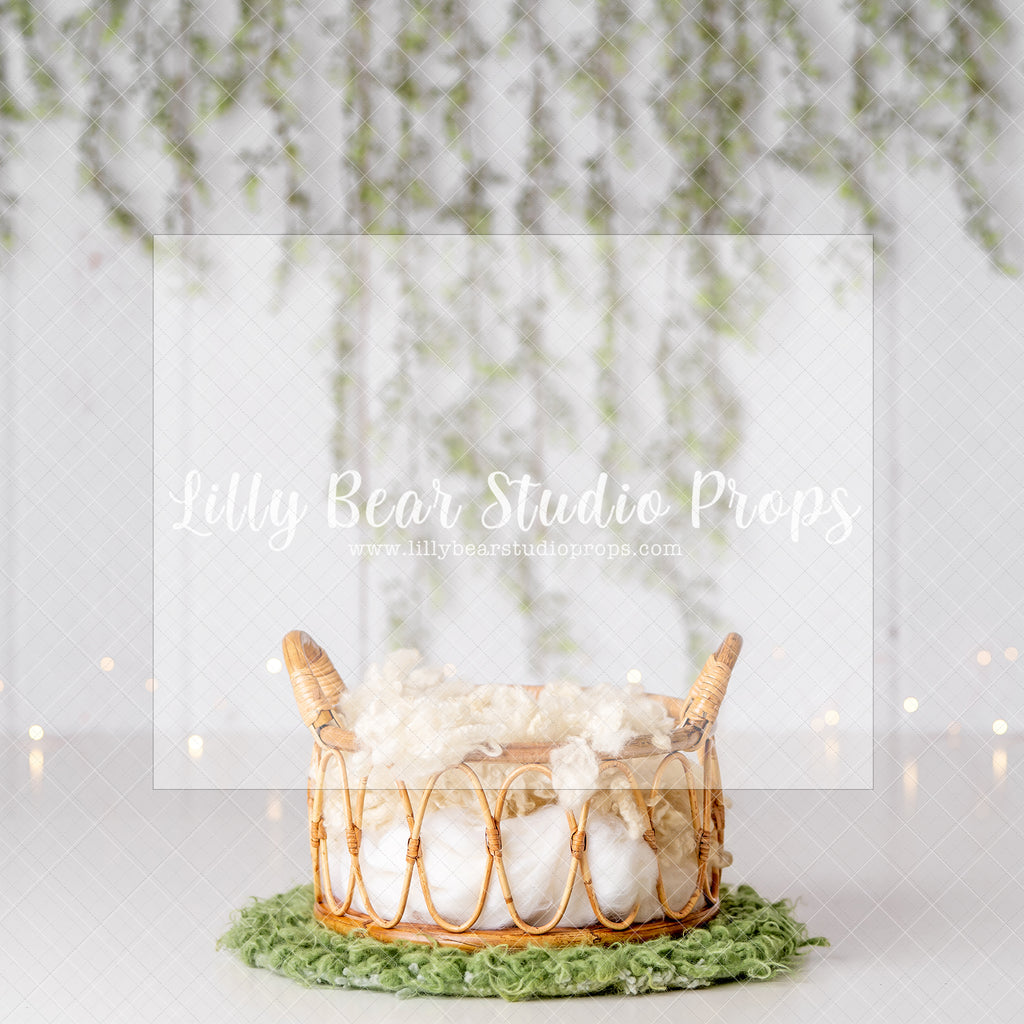 Greenery Garland - Digital Backdrop - Lilly Bear Studio Props, digital, floral digital backdrop, newborn digital backdrop, pastel, vintage floral
