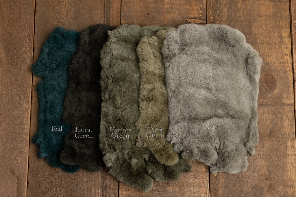 Olive Green Rabbit Fur - Lilly Bear Studio Props, fur, layers, props, Rabbit Fur, sheepskin, stuffer