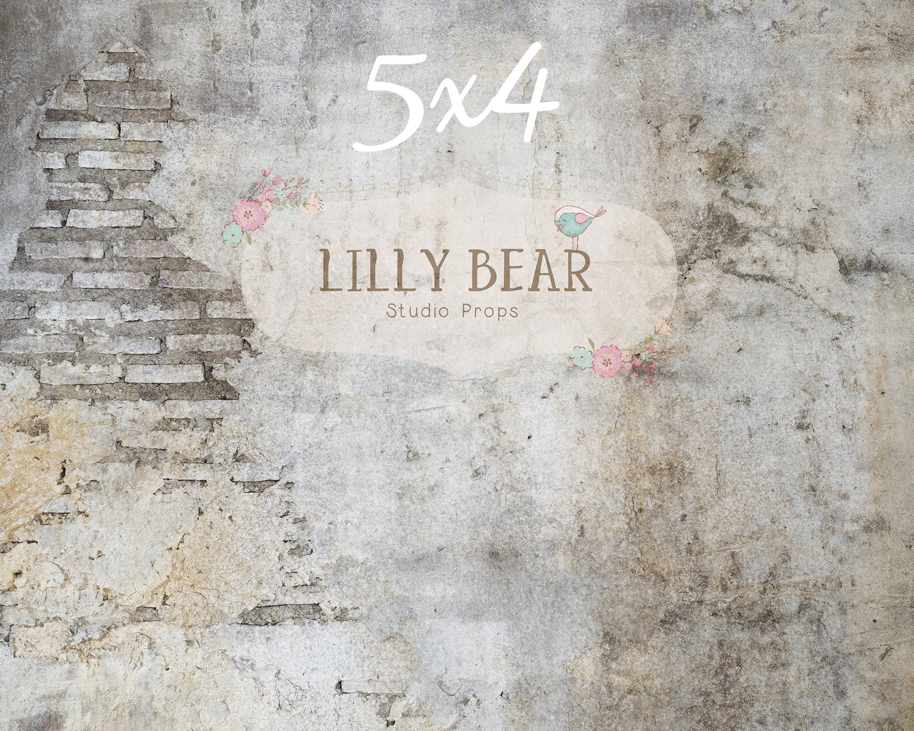 Grunge Brick Floor by Lilly Bear Studio Props sold by Lilly Bear Studio Props, brick - FLOORS - grey - grunge - mat - m