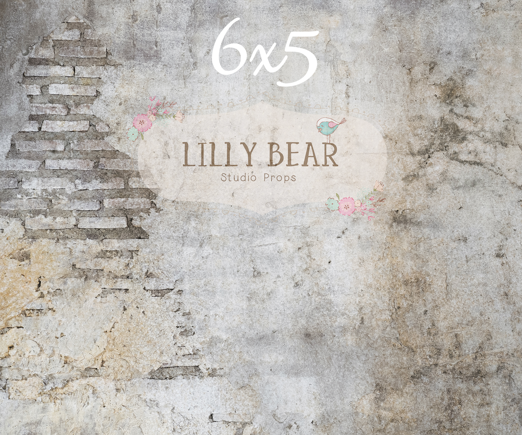 Grunge Brick Floor by Lilly Bear Studio Props sold by Lilly Bear Studio Props, brick - FLOORS - grey - grunge - mat - m