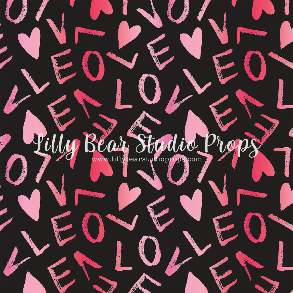 Grunge Love by Lilly Bear Studio Props sold by Lilly Bear Studio Props, FABRICS - heart love - hearts - love - pattern