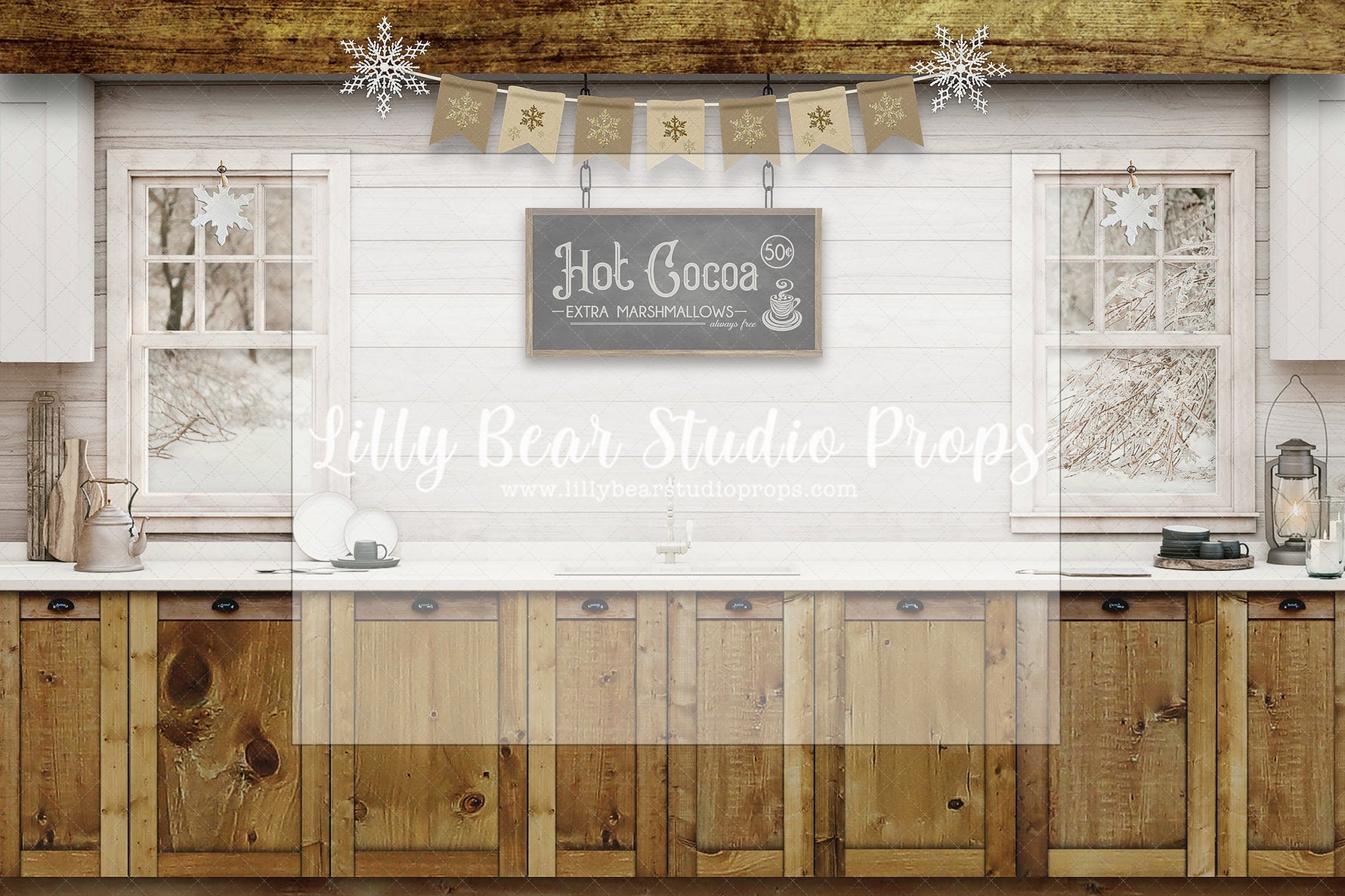 HOT COCOA Loft Kitchen - Lilly Bear Studio Props, boho christmas fireplace, candles, candy cane, christmas, christmas fireplace, christmas snow, christmas train, christmas tree farm, Cozy, Decorated, Fabric, FABRICS, Festive, fireplace, Giving, Holiday, Holy, Hopeful, Joyful, lollipops, Merry, Peaceful, Peacful, Red & Green, santa, santa candy cane, Seasonal, train tracks, tree farm, white fireplace, winter, wreath, Xmas, Yuletide