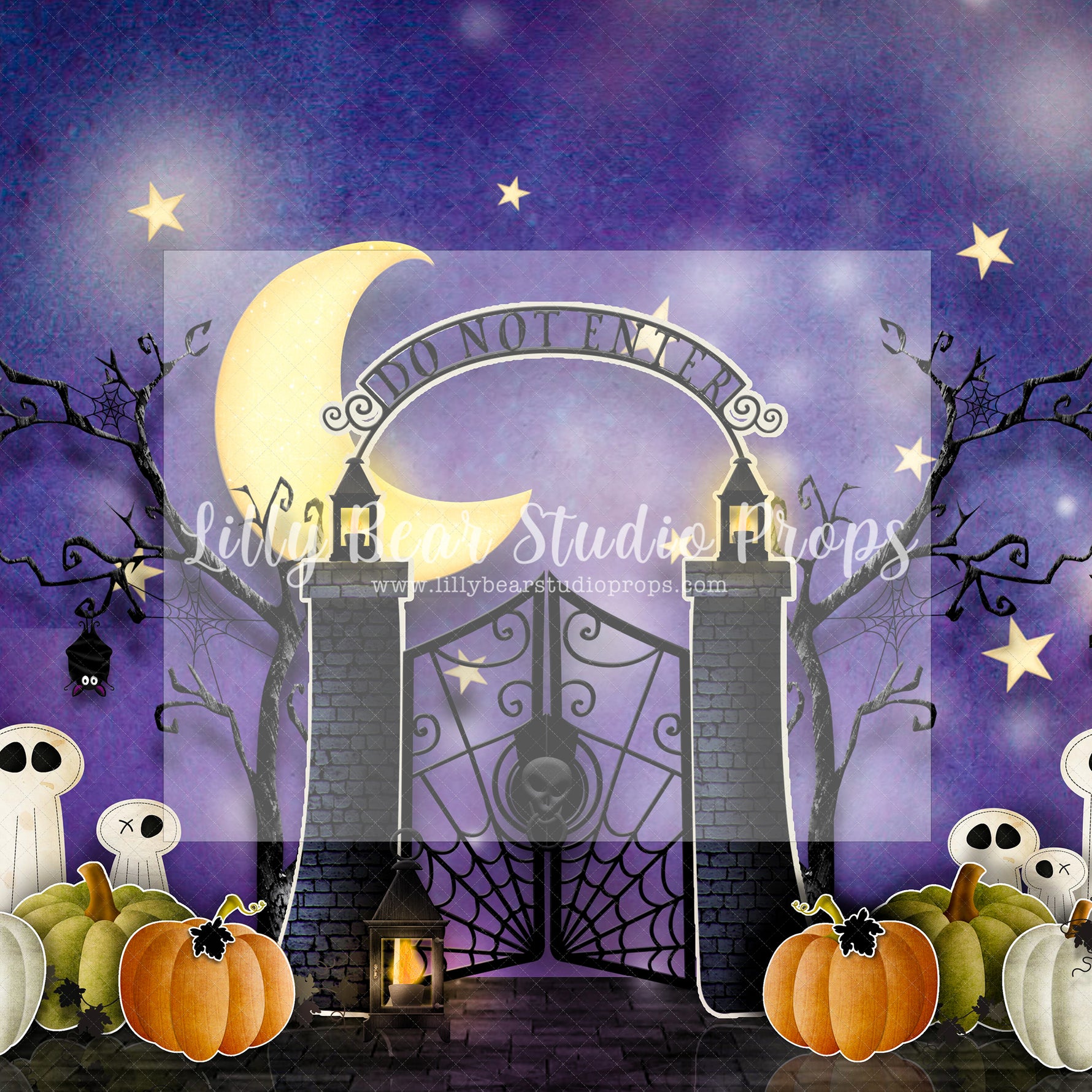 Halloween Warning Dark Sky - Lilly Bear Studio Props, autumn, autumn colors, autumn forest, autumn fox, autumn leaves, creepy halloween, Fabric, FABRICS, fall forest, farm pickup, forest, halloween, halloween forest, halloween gnomes, halloween haunt, halloween mini, halloween night, halloween pumpkins, pickup, pickup truck, pumpkin farm, red pickup, scary halloween, skulls, spooky halloween