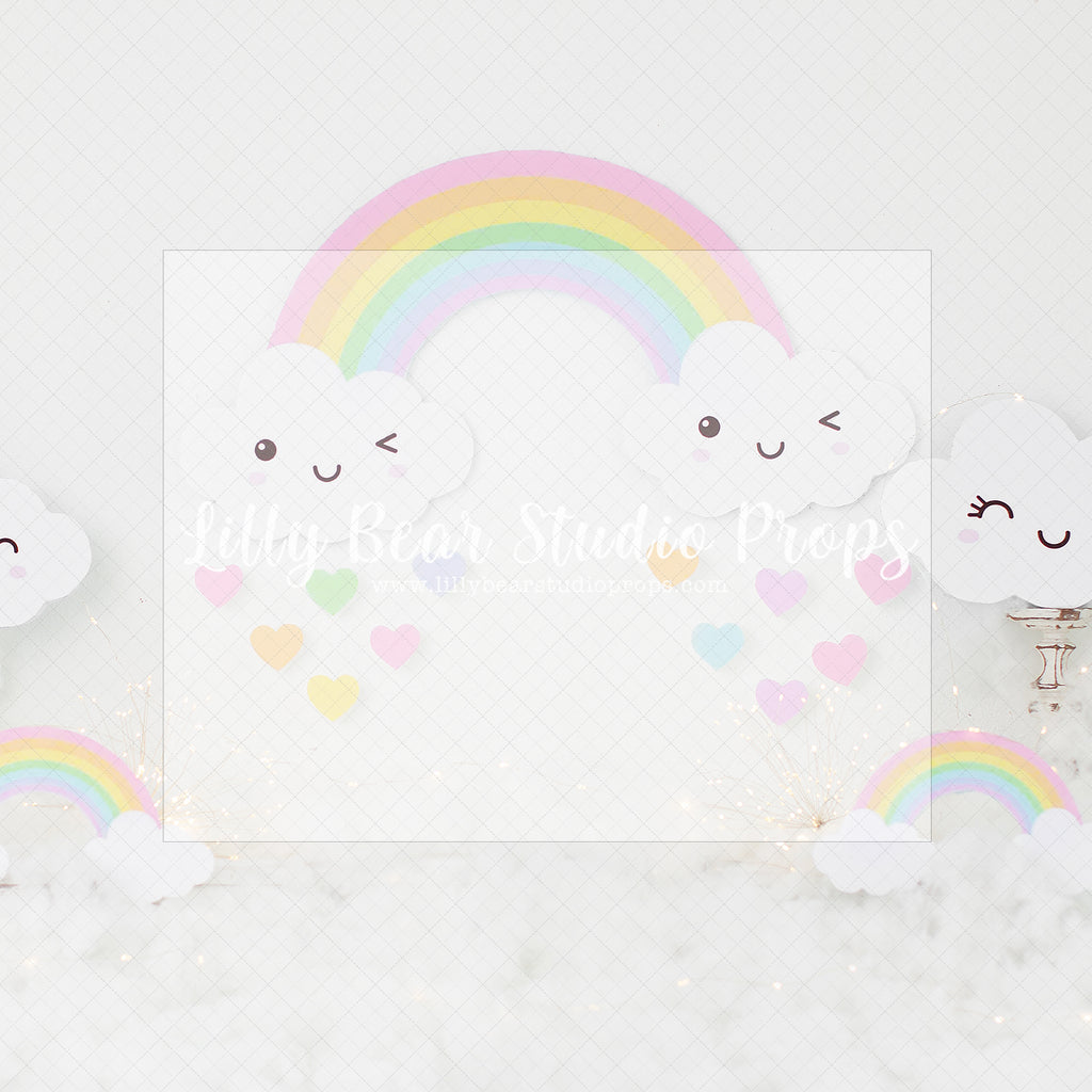 Happy Rainbows - Lilly Bear Studio Props, cloud, hearts, rainbow, rainbow hearts