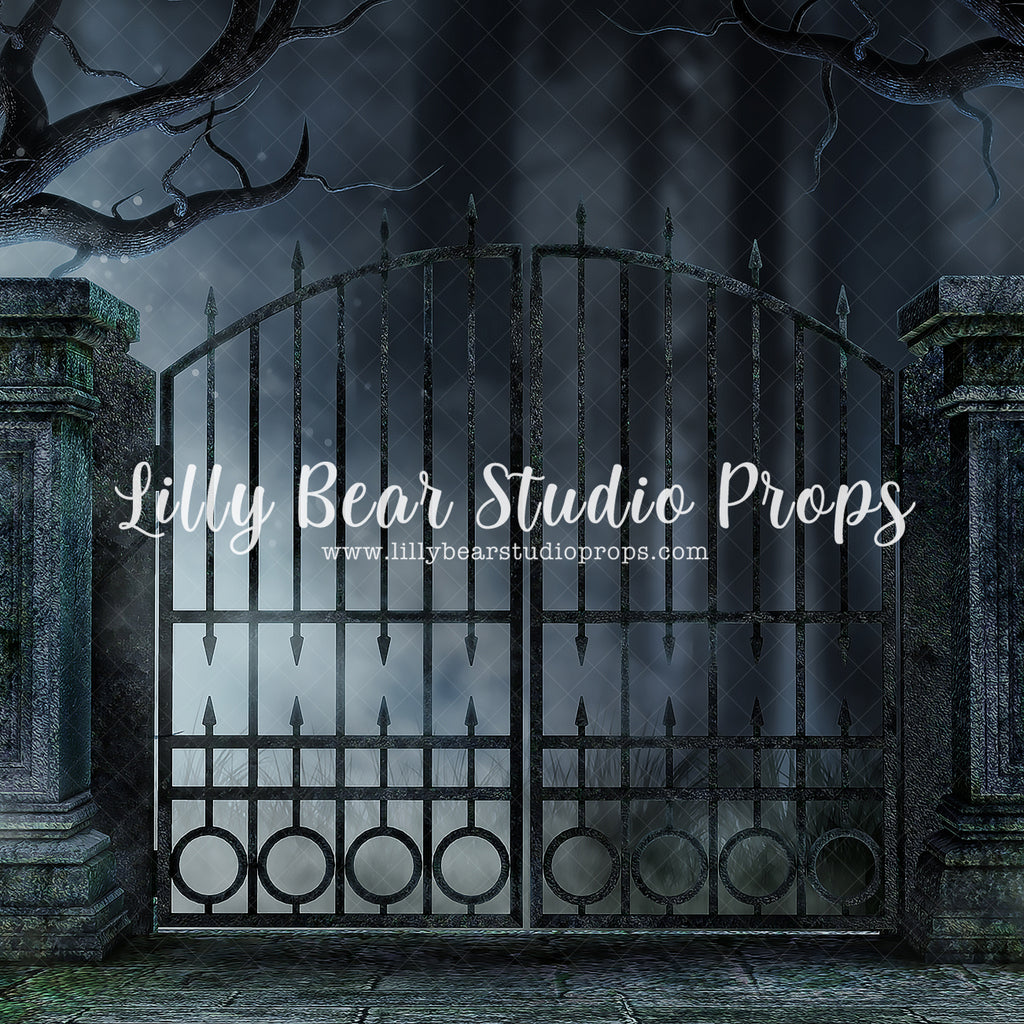 Haunted Gate by Lilly Bear Studio Props sold by Lilly Bear Studio Props, bat - bats - candles - cementary - cemetery