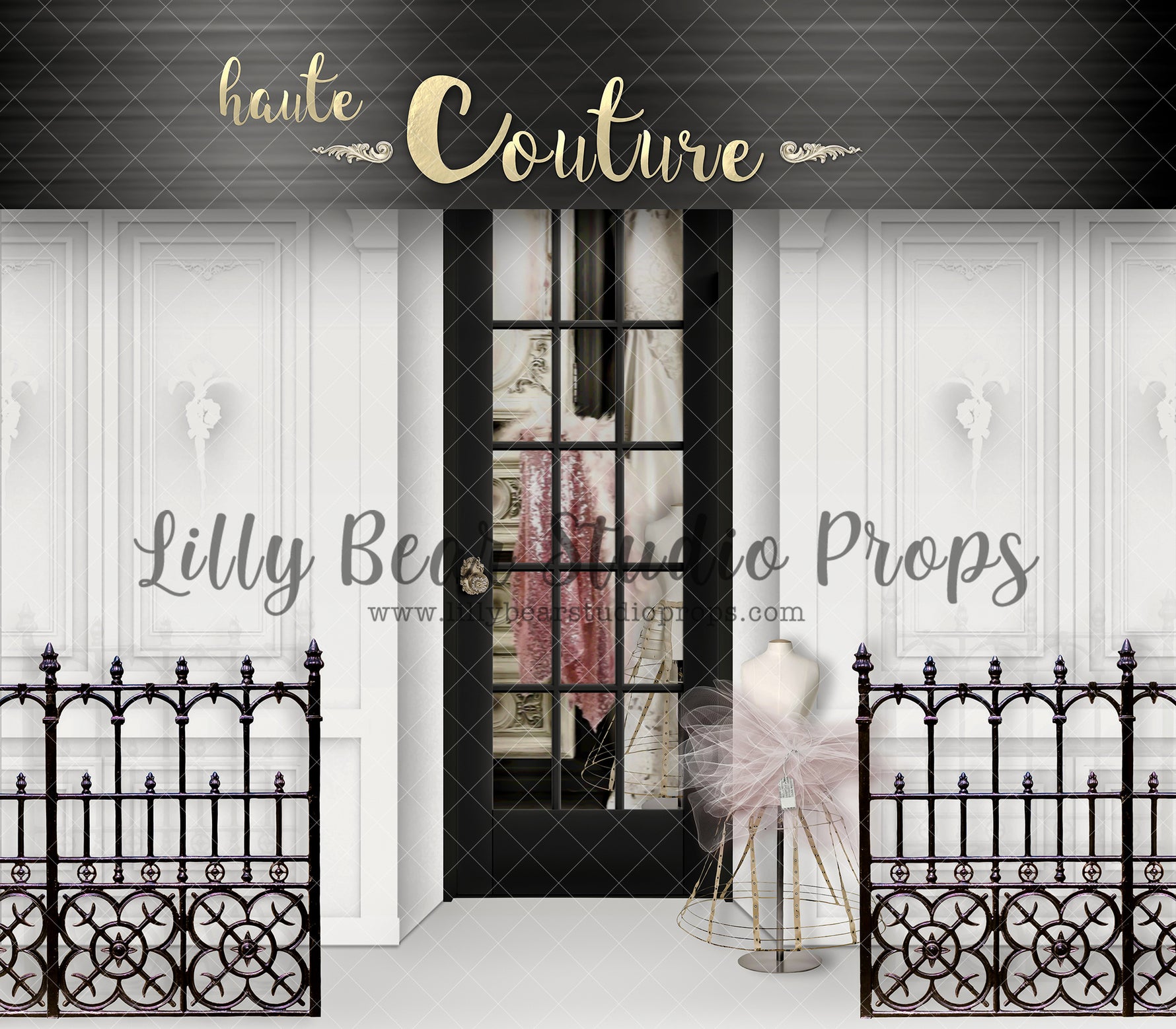 Haute Black Couture - Lilly Bear Studio Props, black white and pink, boutique, breakfast at tiffany's, couture, diva, Fabric, FABRICS, fashion, fashion boutique, fashion diva, fashion store, fashionista, france, france shop, french shop, girl shop, girly, haute couture, paris, princess, tutu, tutu store