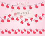 Heart Strings by Lilly Bear Studio Props sold by Lilly Bear Studio Props, FABRICS - heart love - heart pattern - hearts