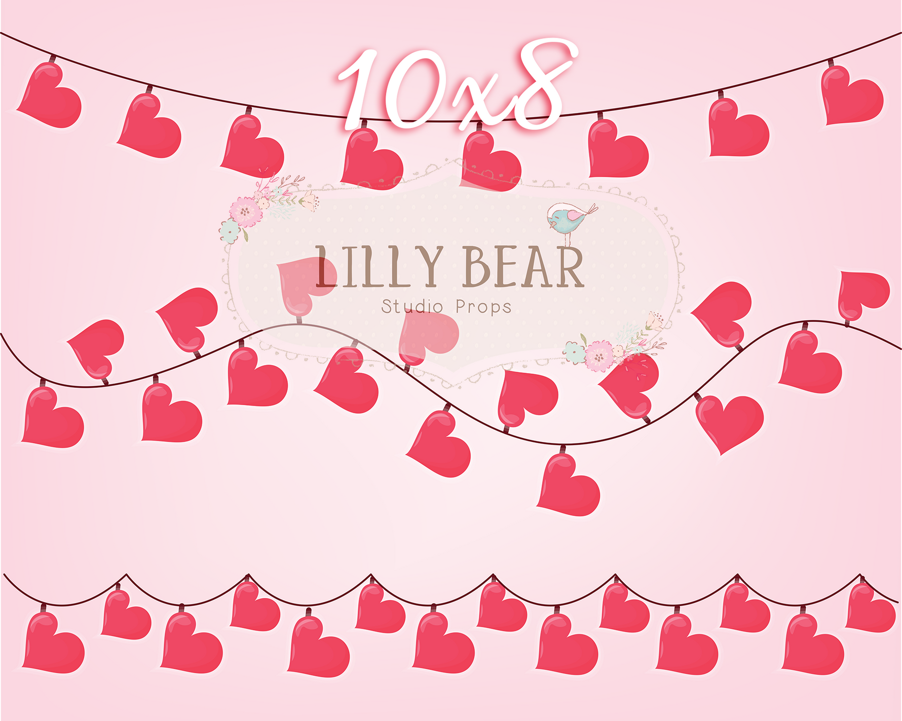Heart Strings by Lilly Bear Studio Props sold by Lilly Bear Studio Props, FABRICS - heart love - heart pattern - hearts