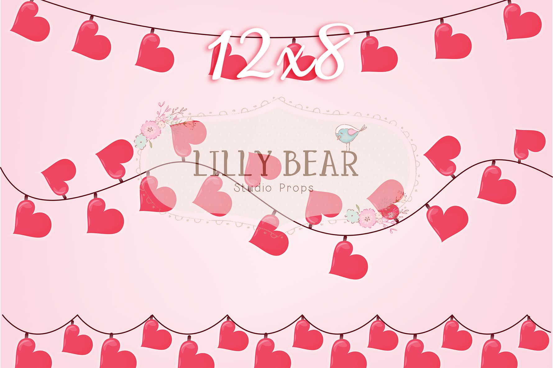Heart Strings by Lilly Bear Studio Props sold by Lilly Bear Studio Props, FABRICS - heart love - heart pattern - hearts