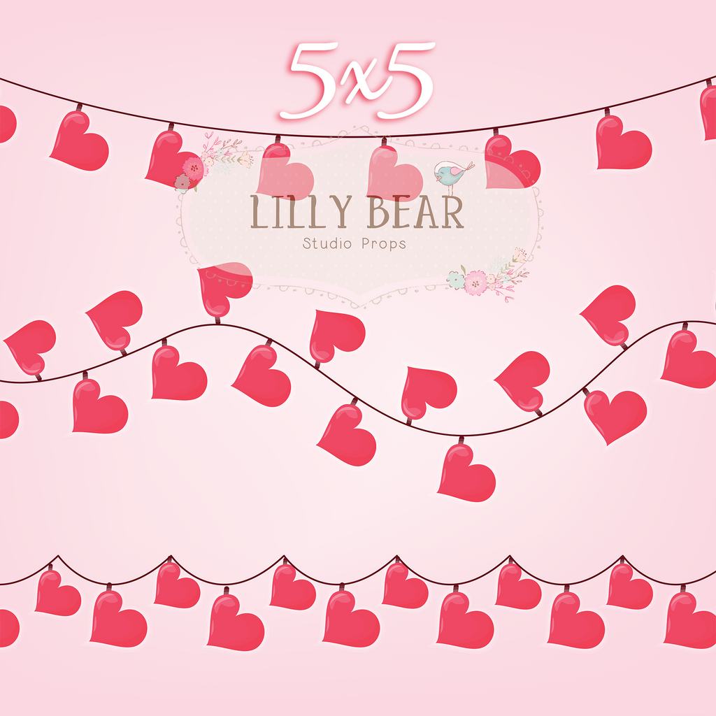Heart Strings by Lilly Bear Studio Props sold by Lilly Bear Studio Props, FABRICS - heart love - heart pattern - hearts