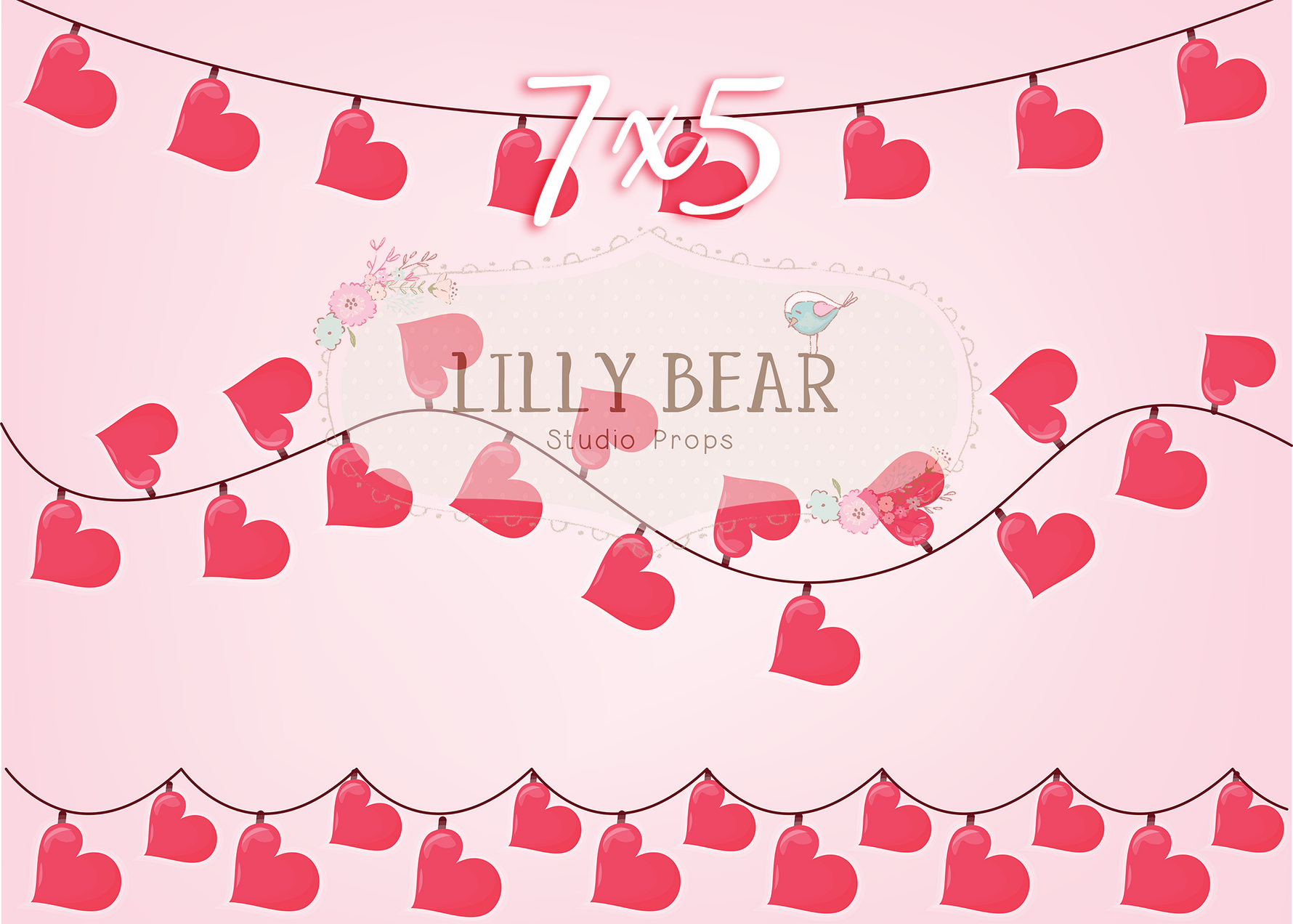 Heart Strings by Lilly Bear Studio Props sold by Lilly Bear Studio Props, FABRICS - heart love - heart pattern - hearts