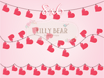 Heart Strings by Lilly Bear Studio Props sold by Lilly Bear Studio Props, FABRICS - heart love - heart pattern - hearts