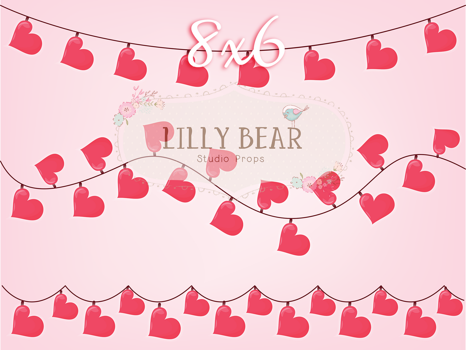 Heart Strings by Lilly Bear Studio Props sold by Lilly Bear Studio Props, FABRICS - heart love - heart pattern - hearts