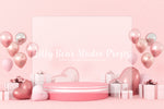 Heart Podium - Lilly Bear Studio Props, all my heart, balloon hearts, be still my heart, candy hearts, cupid, FABRICS, girl, girls, heart, heart flowers, heart love, heart of gold, hearts, hearts and arrows, hearts bokeh, i love you, love, love is in the air, love shop, love wall, pastel hearts, pattern hearts, pink, pink balloon heart, pink heart, pink heart wall, pink hearts, valentine, valentines, valentines day