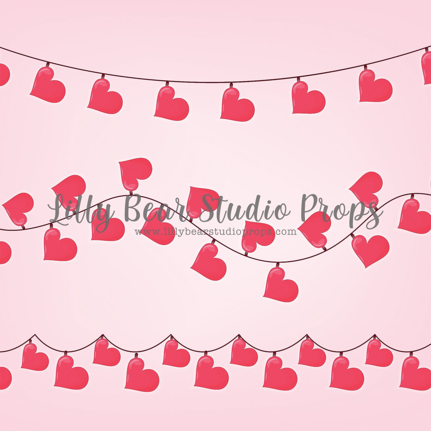 Heart Strings by Lilly Bear Studio Props sold by Lilly Bear Studio Props, FABRICS - heart love - heart pattern - hearts