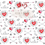 Hearts and Arrows by Lilly Bear Studio Props sold by Lilly Bear Studio Props, arrows - cupid - FABRICS - heart - heart