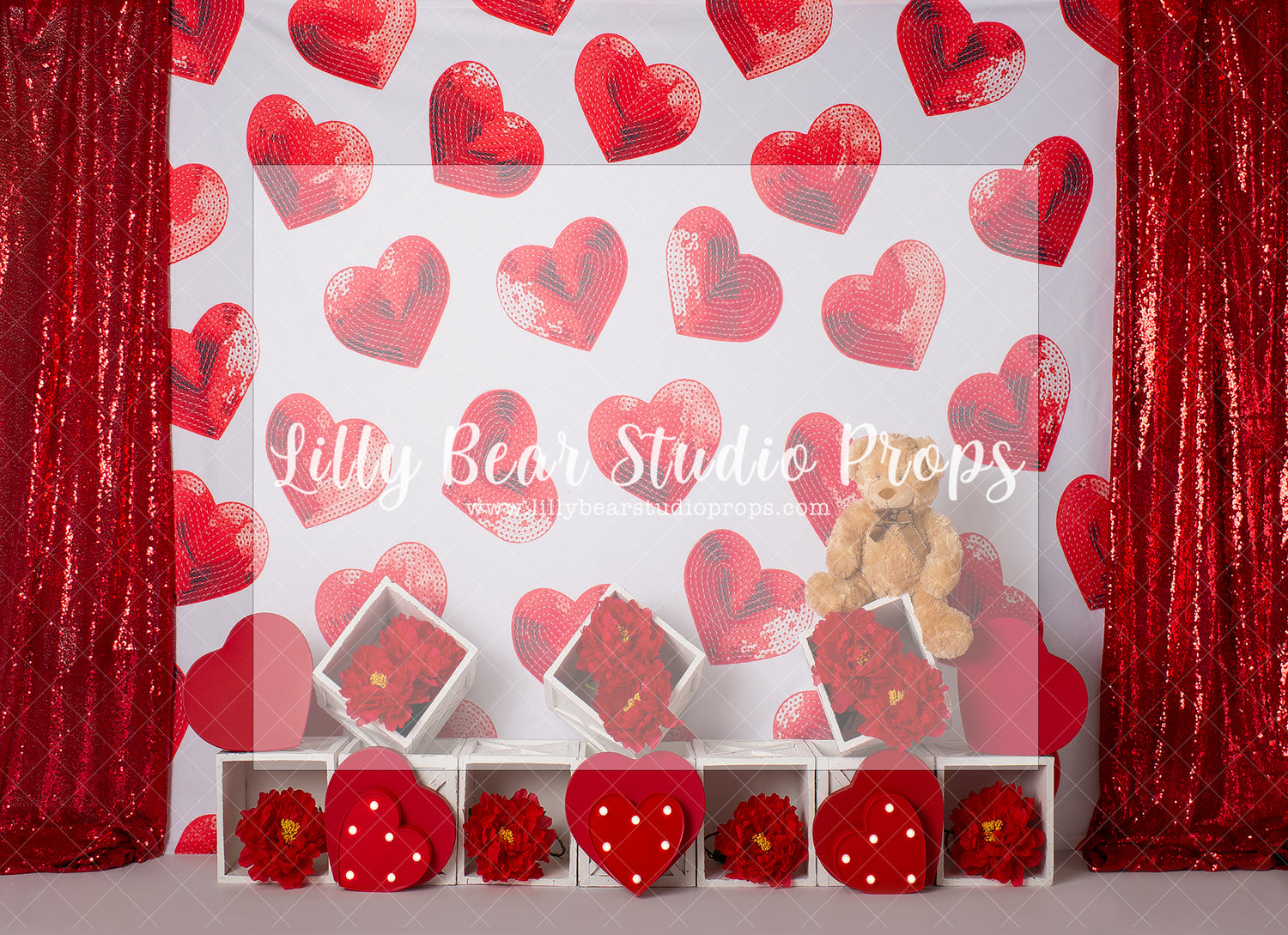 HEARTS SHIMMER - Lilly Bear Studio Props, arrow heart, arrows, balloons, clear balloons, clouds, cupids arrow, door, door wall, doors, doorway, FABRICS, girl, girl balloons, gold balloons, heart, heart brick, heart gems, heart marquee, hearts and arrows, love balloon, paper airplanes, paper planes, pink clouds, pink doors, teddy bear, teddy bear love, valentine, valentine clouds, valentine doors, valentine's card, valentines, valentines day