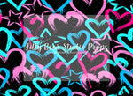 Hearts & Star Graffiti - Lilly Bear Studio Props, FABRICS, heart, hearts, painted hearts, valentine backdrops, valentines