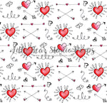 Hearts and Arrows by Lilly Bear Studio Props sold by Lilly Bear Studio Props, arrows - cupid - FABRICS - heart - heart
