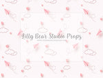 HEARTS IN THE SKY - Lilly Bear Studio Props, arrow heart, arrows, balloons, clear balloons, clouds, cupids arrow, door, door wall, doors, doorway, FABRICS, girl, girl balloons, gold balloons, heart, heart brick, hearts and arrows, love balloon, paper airplanes, paper planes, pink clouds, pink doors, valentine, valentine clouds, valentine doors, valentine's card, valentines, valentines day