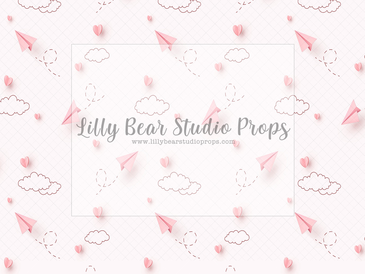 HEARTS IN THE SKY - Lilly Bear Studio Props, arrow heart, arrows, balloons, clear balloons, clouds, cupids arrow, door, door wall, doors, doorway, FABRICS, girl, girl balloons, gold balloons, heart, heart brick, hearts and arrows, love balloon, paper airplanes, paper planes, pink clouds, pink doors, valentine, valentine clouds, valentine doors, valentine's card, valentines, valentines day