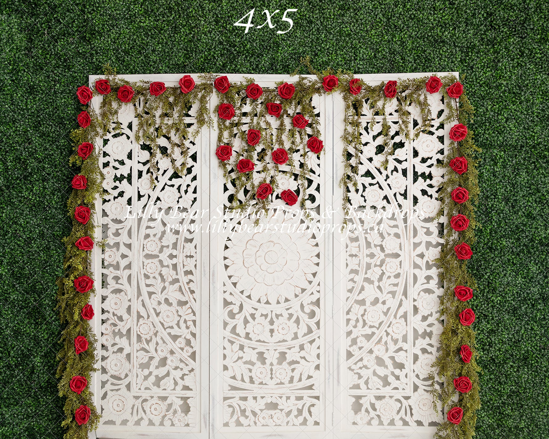 Hedge Of Roses by Meagan Paige Photography sold by Lilly Bear Studio Props, FABRICS - floral - garden - rose garden - r