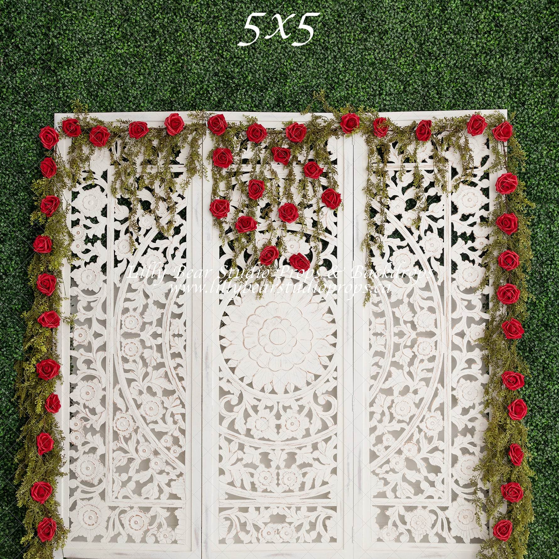 Hedge Of Roses by Meagan Paige Photography sold by Lilly Bear Studio Props, FABRICS - floral - garden - rose garden - r