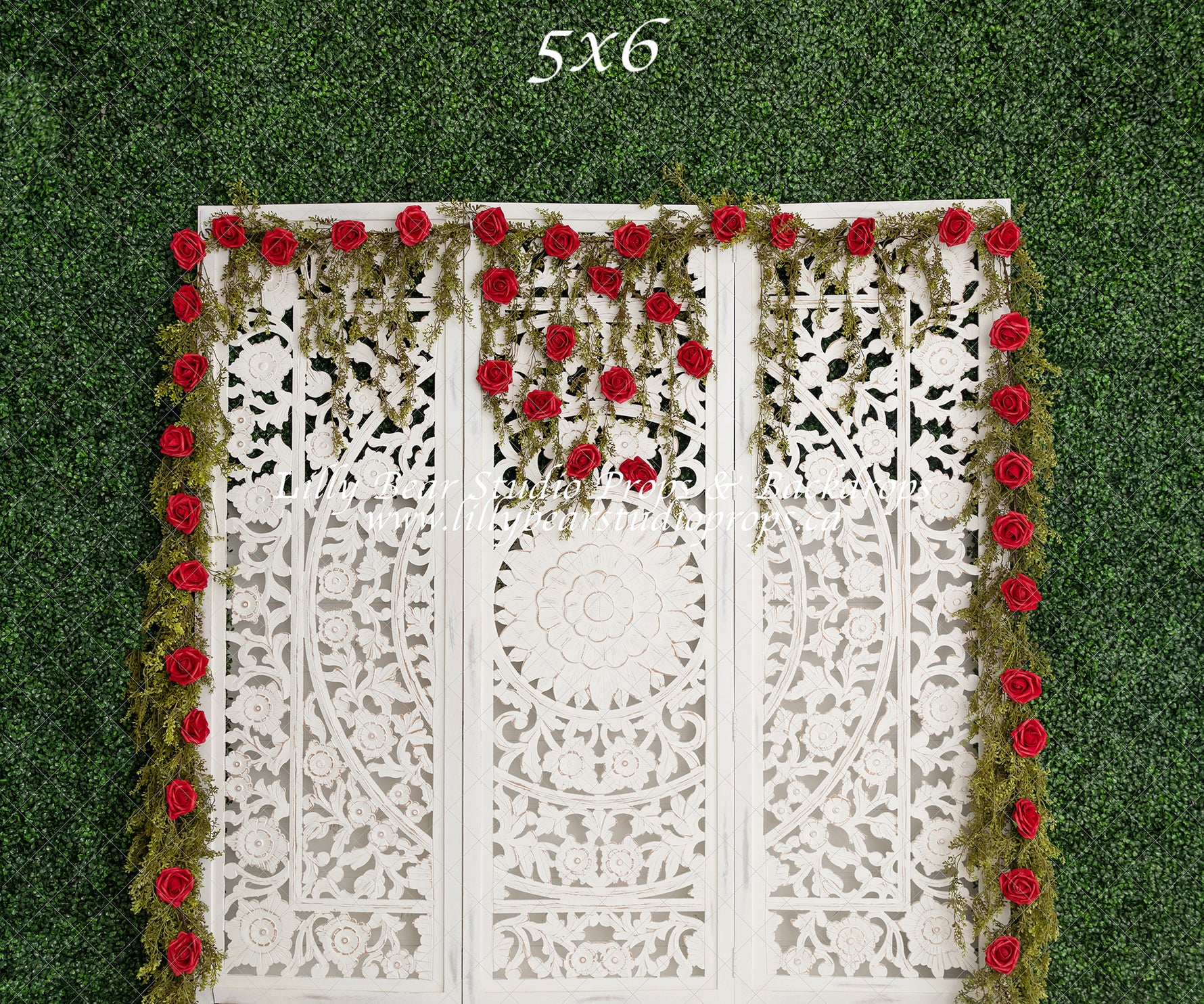 Hedge Of Roses by Meagan Paige Photography sold by Lilly Bear Studio Props, FABRICS - floral - garden - rose garden - r