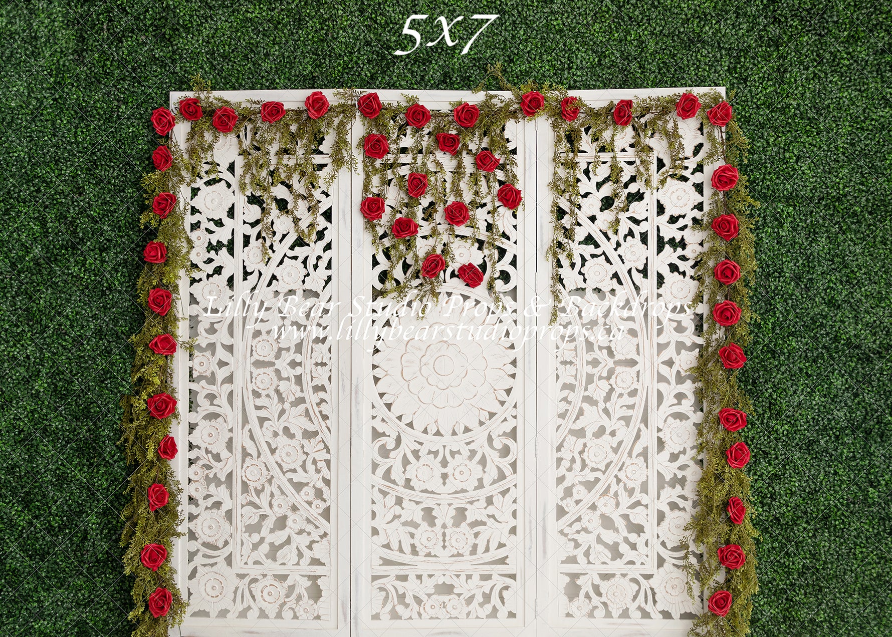 Hedge Of Roses by Meagan Paige Photography sold by Lilly Bear Studio Props, FABRICS - floral - garden - rose garden - r