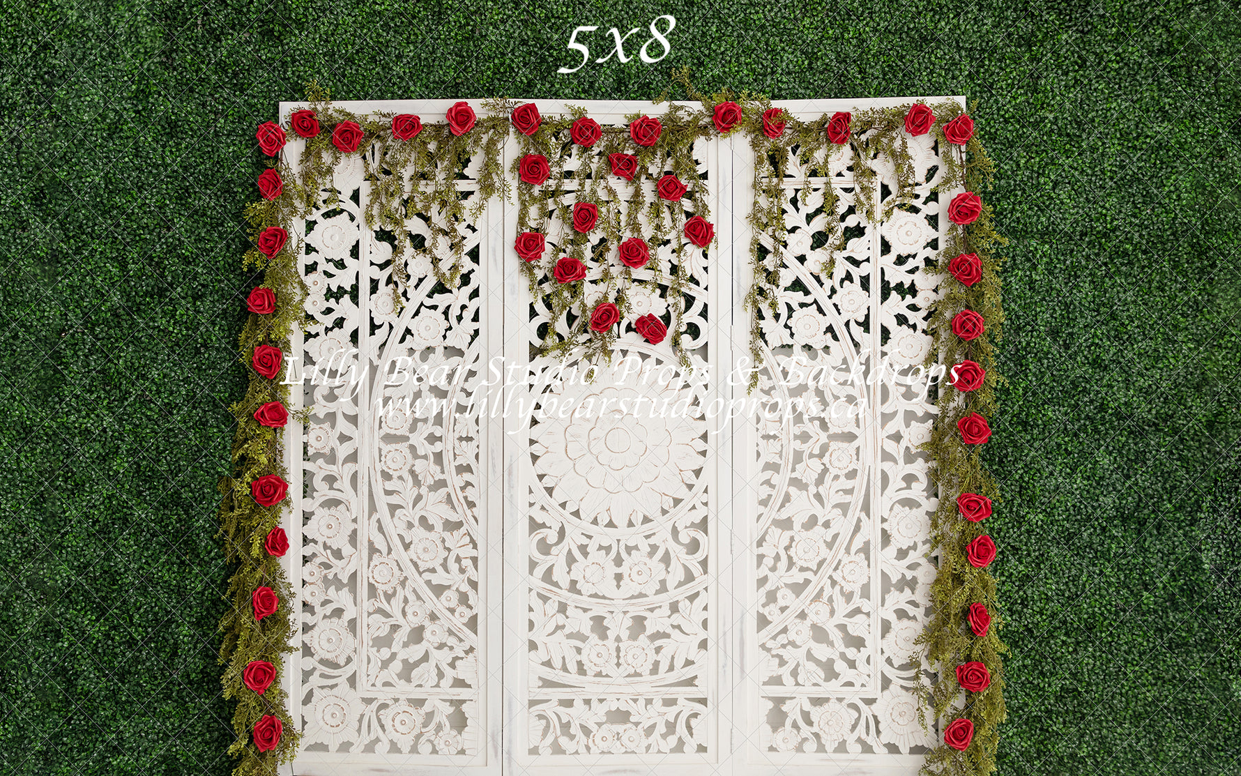 Hedge Of Roses by Meagan Paige Photography sold by Lilly Bear Studio Props, FABRICS - floral - garden - rose garden - r