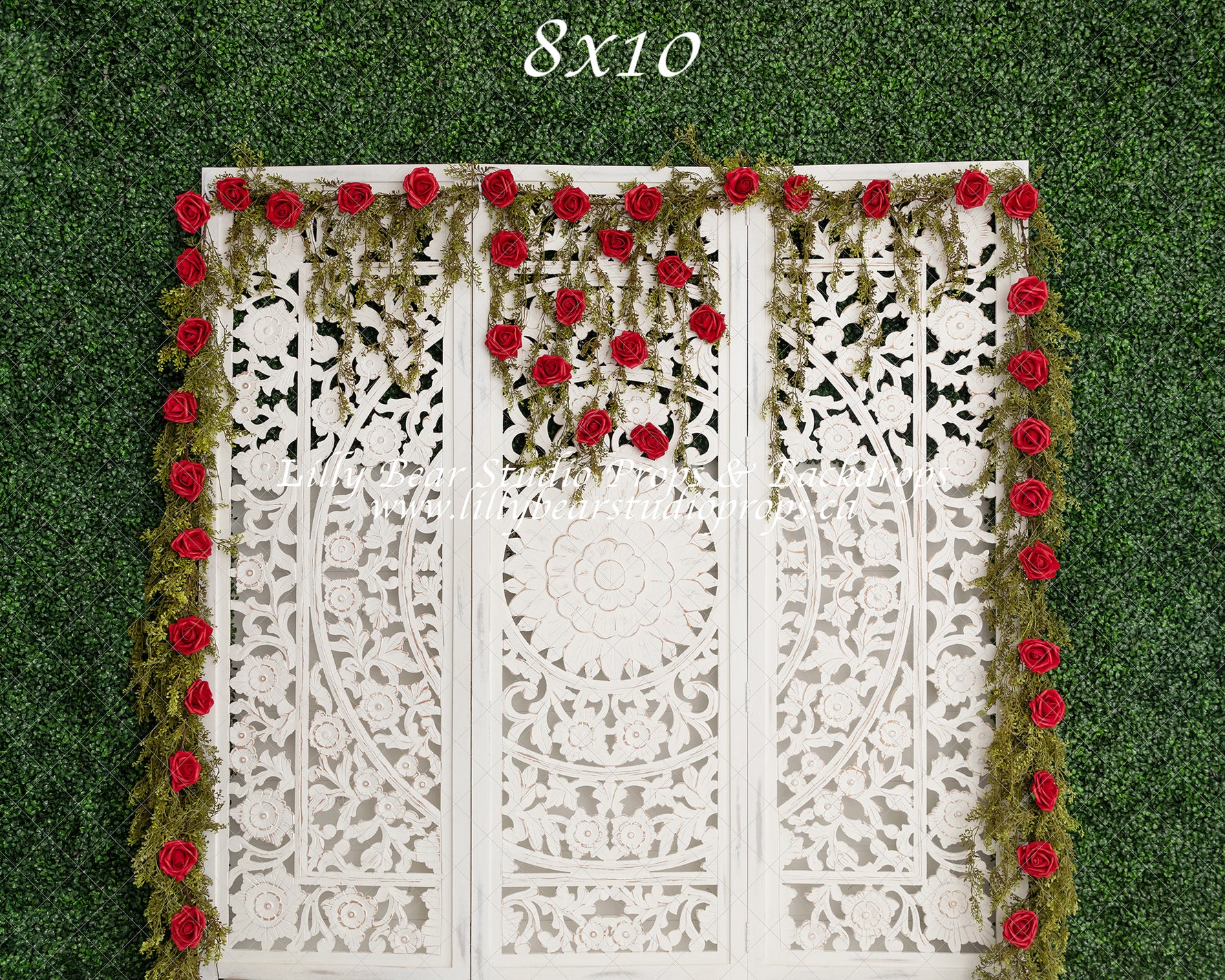 Hedge Of Roses by Meagan Paige Photography sold by Lilly Bear Studio Props, FABRICS - floral - garden - rose garden - r