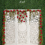 Hedge Of Roses by Meagan Paige Photography sold by Lilly Bear Studio Props, FABRICS - floral - garden - rose garden - r