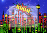 Heroes Go Boom! - Lilly Bear Studio Props, bang, Brick Wall, comic book, Fabric, little superhero, my hero, my little hero, super hero, superhero, superheros, Wrinkle Free Fabric