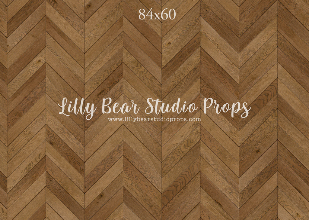 Herringbone Wood Planks Floor by Lilly Bear Studio Props sold by Lilly Bear Studio Props, barn wood - brown wood - brow