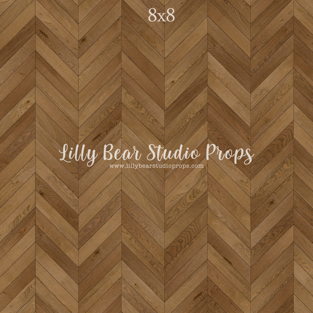 Herringbone Wood Planks Floor by Lilly Bear Studio Props sold by Lilly Bear Studio Props, barn wood - brown wood - brow