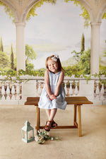 Edens Terrace by Lilly Bear Studio Props sold by Lilly Bear Studio Props, blue floral - blue flower - blue flowers - br