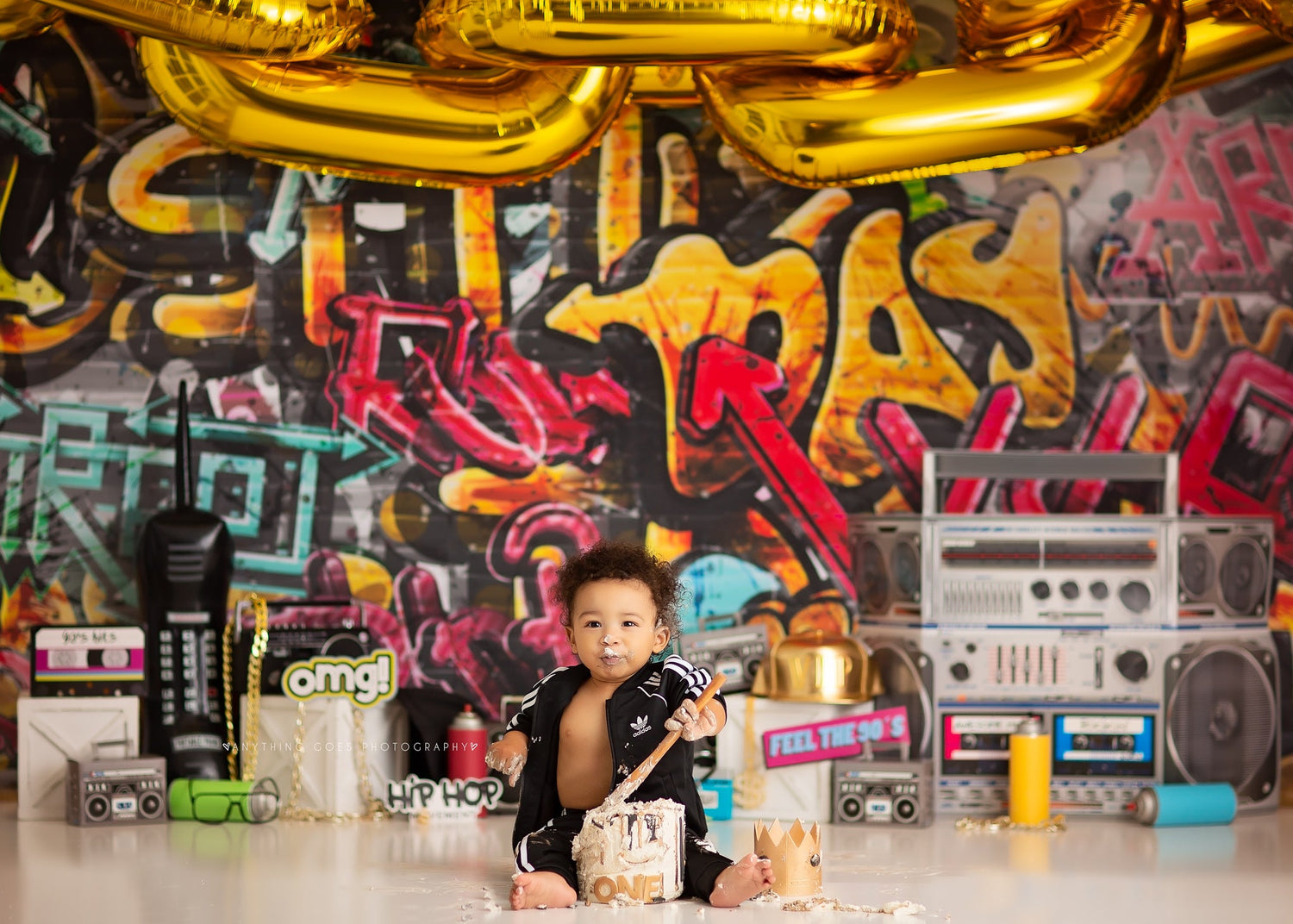 Hip Hop Movement by Lilly Bear Studio Props sold by Lilly Bear Studio Props, 1990 - 90s - art - chain - FABRICS - graff