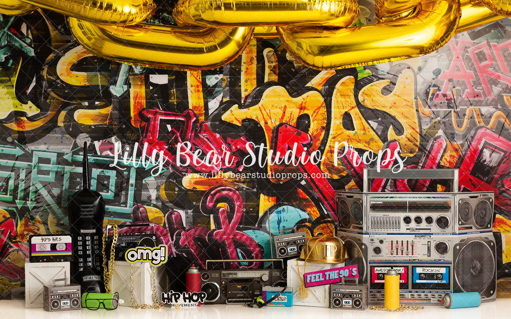 Hip Hop Movement by Lilly Bear Studio Props sold by Lilly Bear Studio Props, 1990 - 90s - art - chain - FABRICS - graff