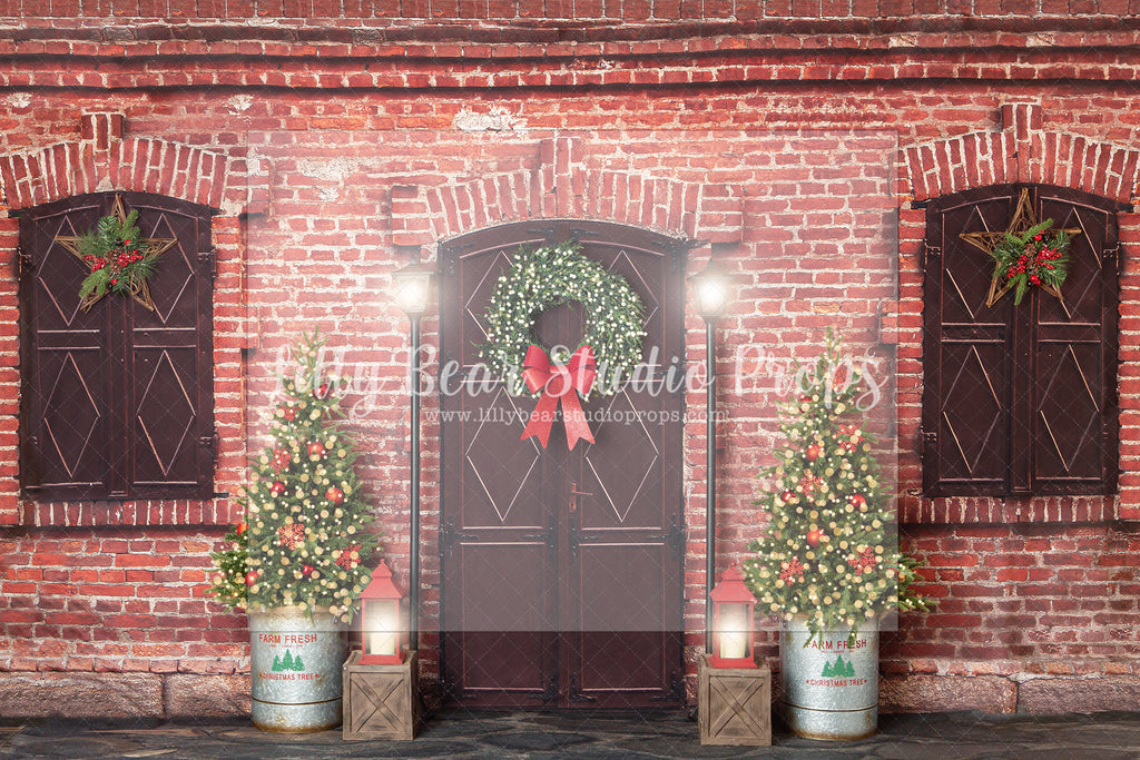 Holiday Alley Entry - Lilly Bear Studio Props, christmas, Cozy, Decorated, Festive, Giving, Holiday, Holy, Hopeful, Joyful, Merry, Peaceful, Peacful, Red & Green, Seasonal, Winter, Xmas, Yuletide