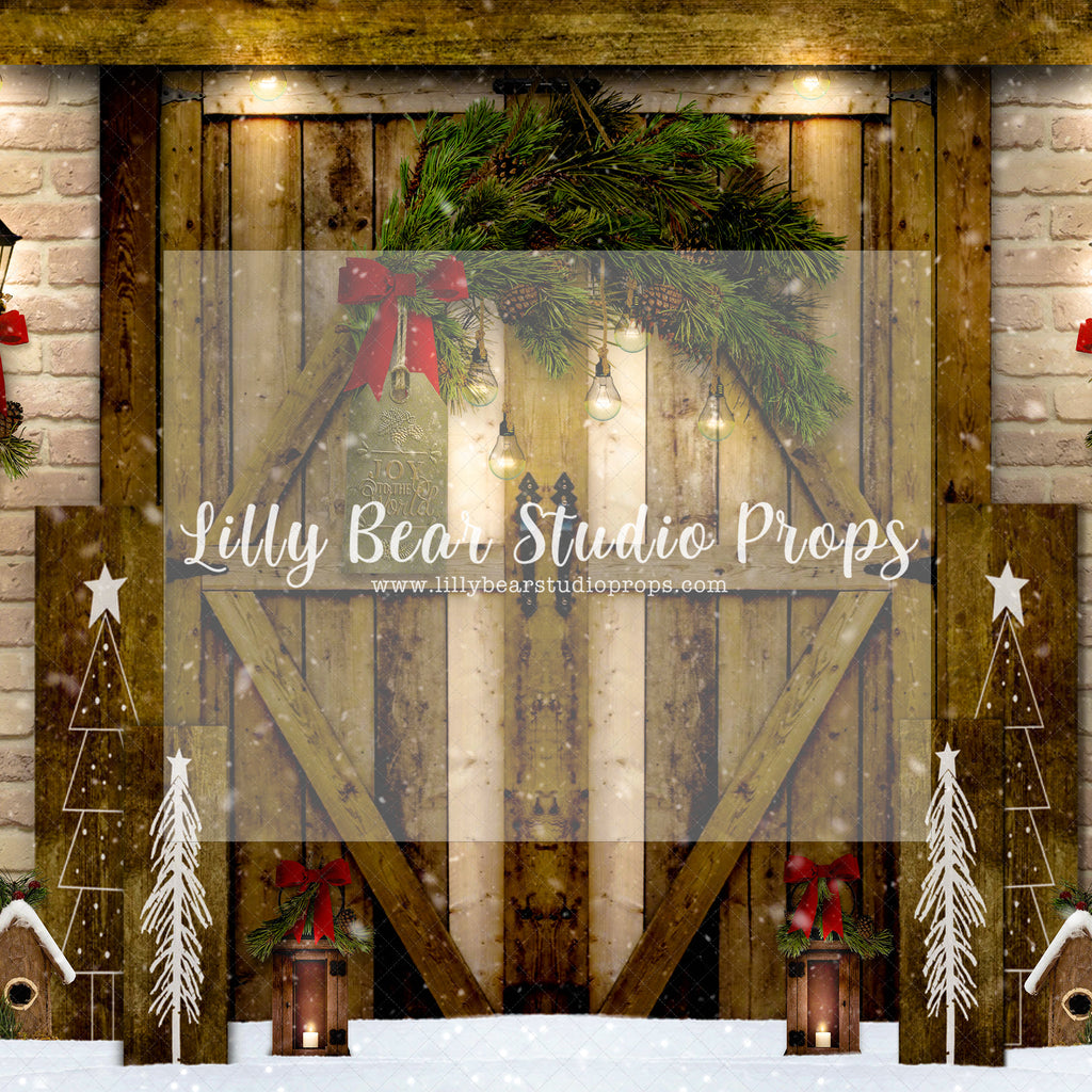 Holiday Barn - Lilly Bear Studio Props, boho christmas fireplace, candles, candy cane, christmas, christmas fireplace, christmas snow, christmas train, christmas tree farm, Cozy, Decorated, Fabric, FABRICS, Festive, fireplace, gingerbread, gingerbread house, Giving, Holiday, Holy, Hopeful, joy wreath, Joyful, lollipop, lollipops, Merry, Peaceful, Peacful, Red & Green, santa, santa candy cane, Seasonal, train tracks, tree farm, white fireplace, winter, wreath, Xmas, Yuletide