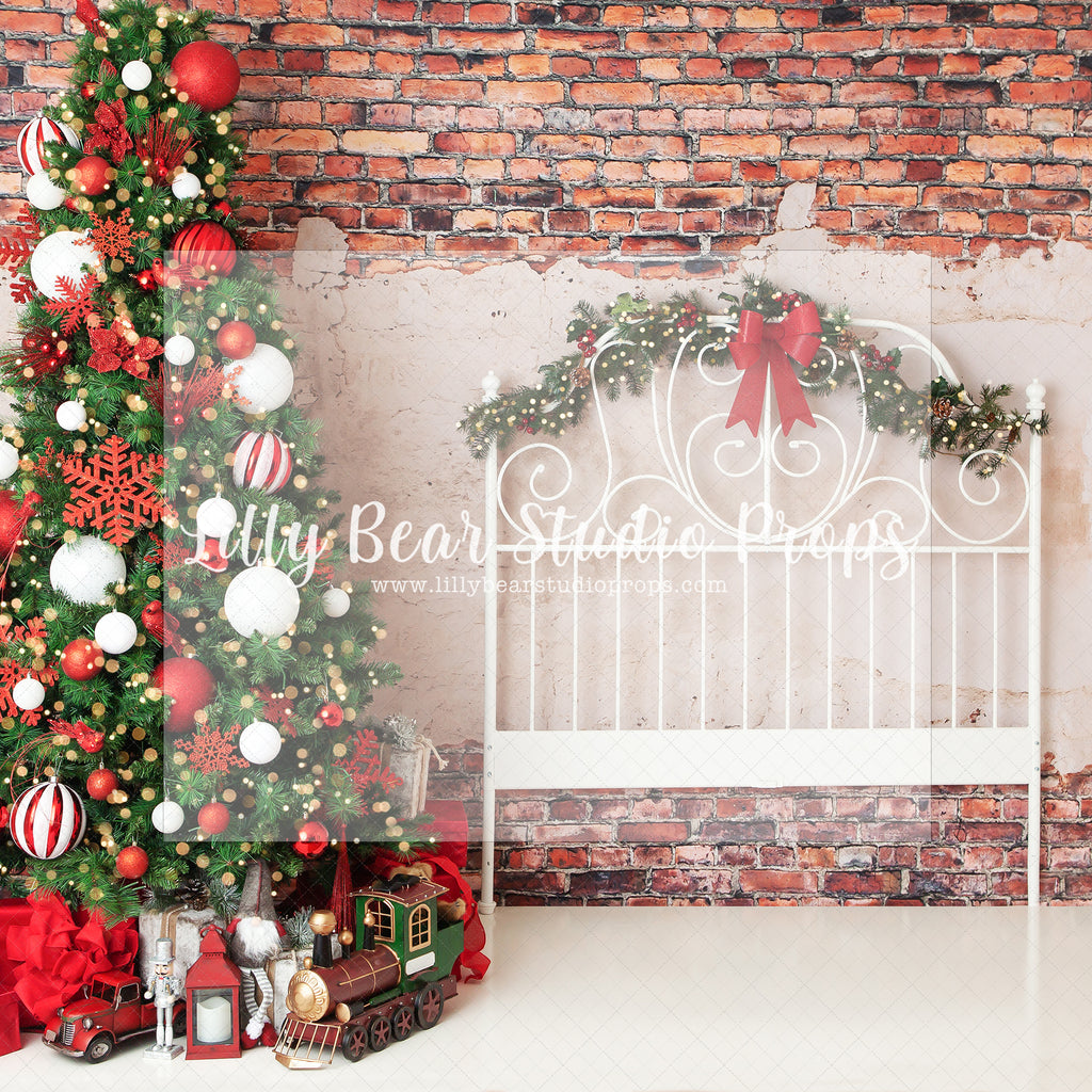Holiday Bed - Lilly Bear Studio Props, christmas, Cozy, Decorated, Festive, Giving, Holiday, Holy, Hopeful, Joyful, Merry, Peaceful, Peacful, Red & Green, Seasonal, Winter, Xmas, Yuletide