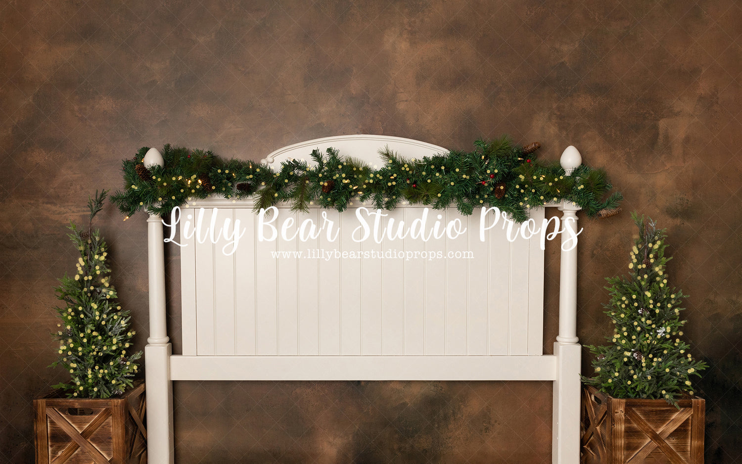 Holiday Comfort Headboard by Meagan Paige Photography sold by Lilly Bear Studio Props, christmas - christmas headboard