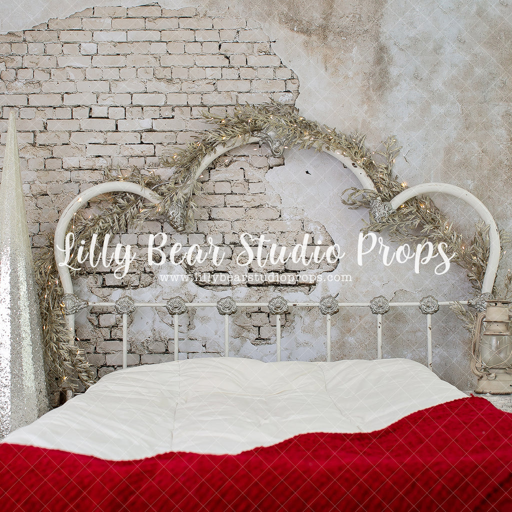 Holiday Dreams by Karissa Knowles Photography sold by Lilly Bear Studio Props, bed - bed time - chrismas lights - chris